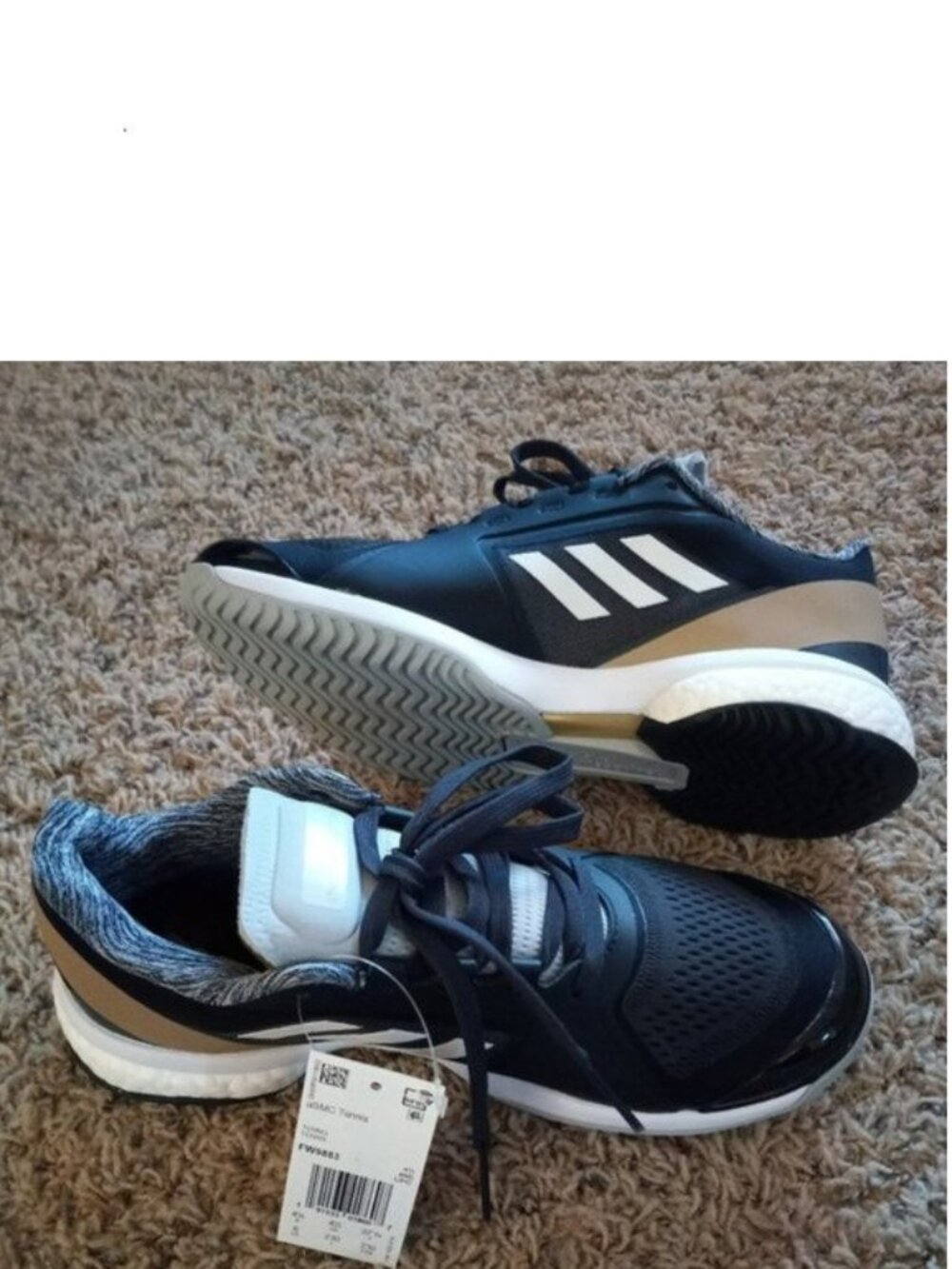 Nwt Adidas Stella McCartney Women Barricade Tennis Boost Shoes black 8.5